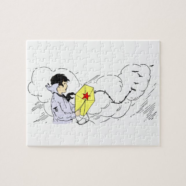 Puzzle Día de vuelo de cometas de viento (Horizontal)