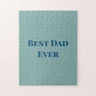 Puzzle Día del padre feliz azul mejor papá jamás añadir t