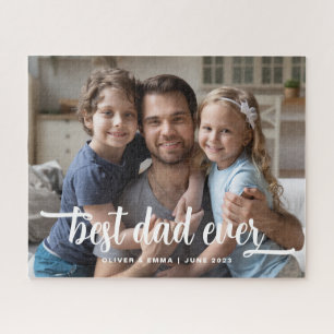 Puzzle Día del Padre Mejor Papá del Mundo Guión Foto