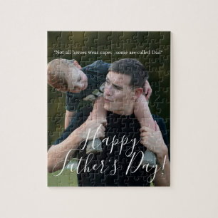 Puzzle Día del Padre Papá es mi héroe Foto Personalizada