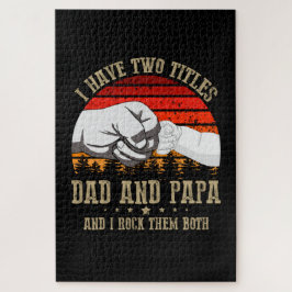 Puzzle Día del padre | Tengo Dos Títulos Papá Y Papá