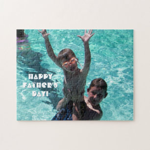 Puzzle Día Feliz del Padre Decorativo Foto Familiar