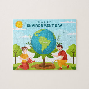 Puzzle Día Mundial del Medio Ambiente Plantación de Árbol