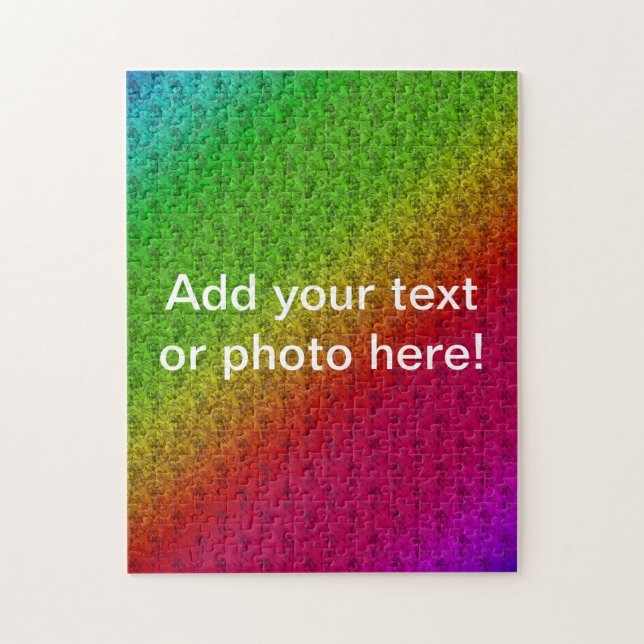 Puzzle Diag Gradiente Arcoiris Patrón floral Verde Rojo (Vertical)