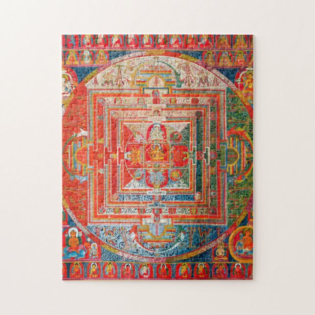 Puzzle Diagrama cósmico de Mandala para meditación (Vertical)