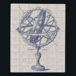 Puzzle Diagrama de la esfera armilar<br><div class="desc">Esfera armilar en el lino I por el estudio de Vision. Esfera armilar con un fondo de lino.</div>