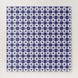 Puzzle Diamond Sapphire Gemstone Art, Azul
