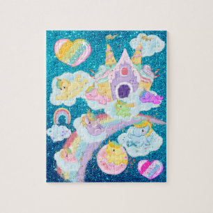 Puzzle Diapositiva arcoiris del castillo mágico Unicorni