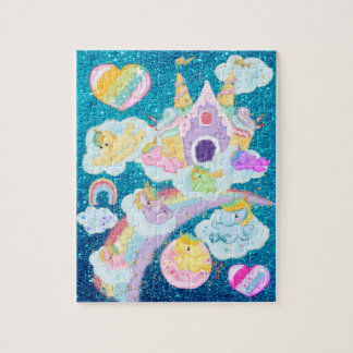 Puzzle Diapositiva arcoiris del castillo mágico Unicornio