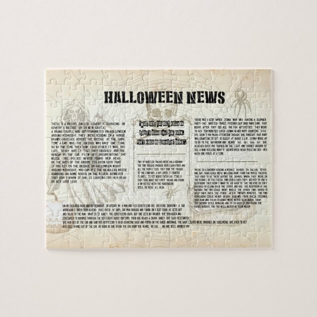 Puzzle Diario de Halloween Vintage (Horizontal)