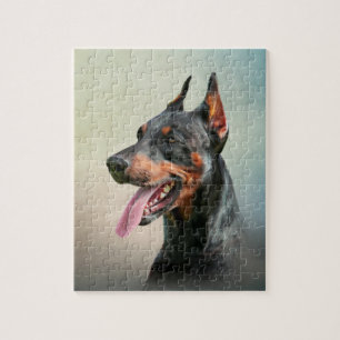 Puzzle Dibujar perro Doberman