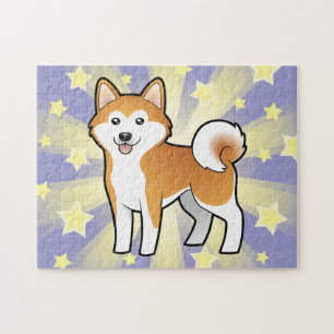 Puzzle Dibujo animado Akita Inu/Shiba Inu