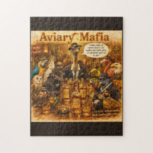 Puzzle Dibujo animado de la mafia aviar: humor de la fami
