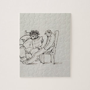 Puzzle Dibujo animado de William Morris (1834-96) que lee