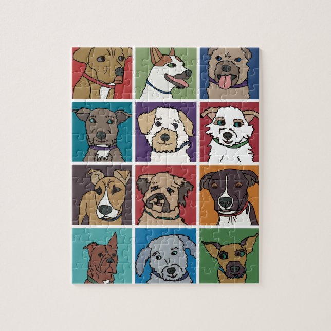 Puzzle Dibujo animado del perro del rescate (Vertical)