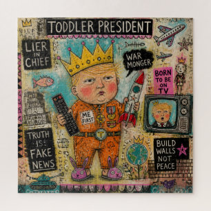 Puzzle Dibujo animado del presidente niño divertido