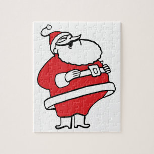 Puzzle Dibujo animado lindo alegre Papá Noel riendo Ho Ho