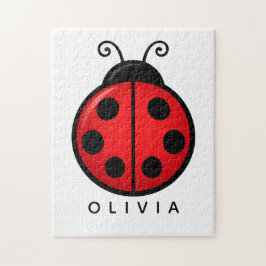 Puzzle Dibujo Artístico de Mariquita Roja con Nombre Pers