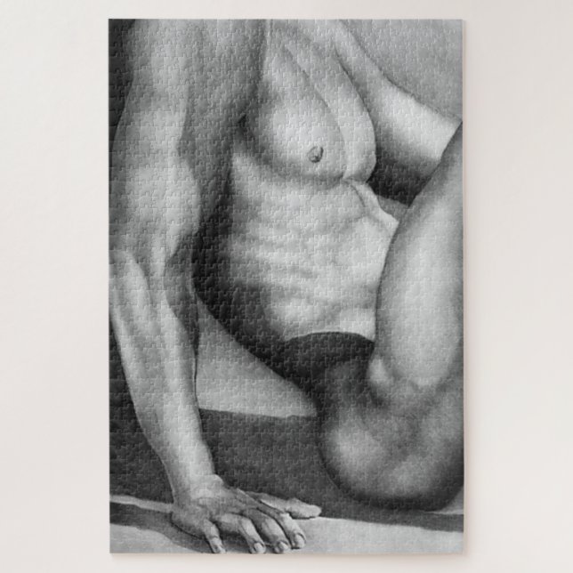 Puzzle Dibujo Bella Artes de Moda Guay masculina desnuda (Vertical)