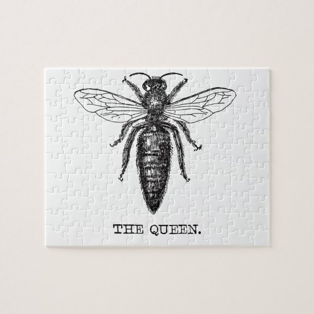 Puzzle Dibujo clásico del Ilustracion Queen Bee (Horizontal)