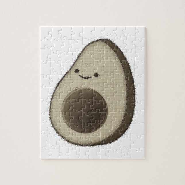 Puzzle Dibujo de aguacate estilo vintage (Vertical)