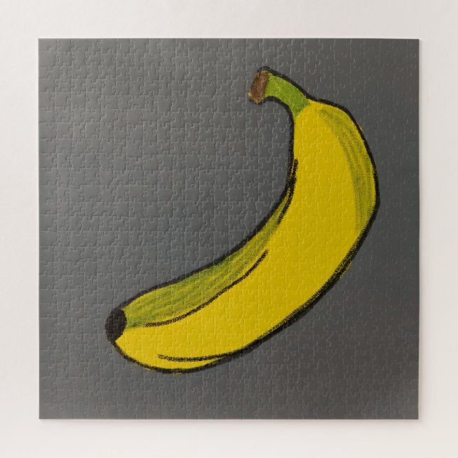 Puzzle Dibujo de Banana con Crayón (Vertical)