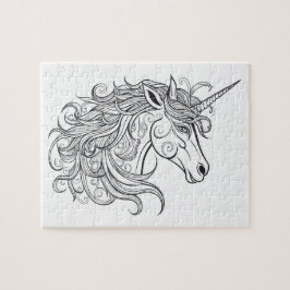 Puzzle Dibujo de cabeza de unicornio pequeño