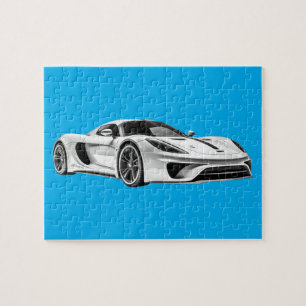Puzzle Dibujo de coche II (BLUE BKGRD)