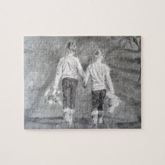 Puzzle Dibujo de hermanas