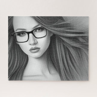 Puzzle Dibujo de lápiz del Chica