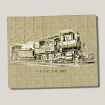 Puzzle Dibujo de locomotora del motor del tren de vapor d<br><div class="desc">Vintage Steam Train para cualquier aficionado al tren - Ver Lots More Train Theme Gifts in my store - ¡Echa un vistazo AHORA! - ¡habrá algo que amas!</div>