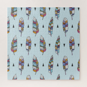 Puzzle Dibujo de mano de pluma estilo boho