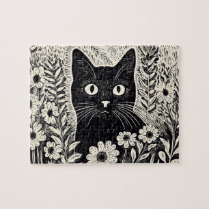 Puzzle Dibujo de patrón de gato