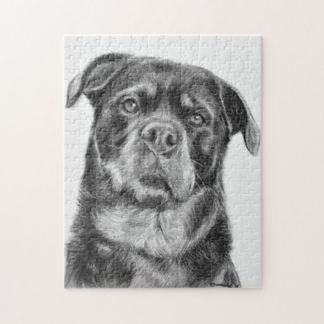 Puzzle Dibujo de Rottweiler (Vertical)