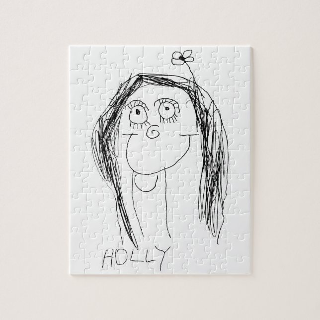 Puzzle Dibujo de su hijo - regalo del día de la madre (Vertical)
