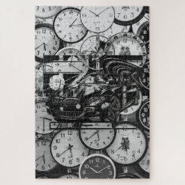 Puzzle dibujo de tinta de montaje - coche deportivo la pi