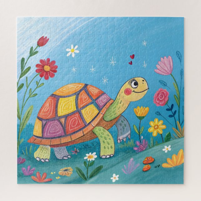 Puzzle Dibujo de tortuga bebé (Vertical)
