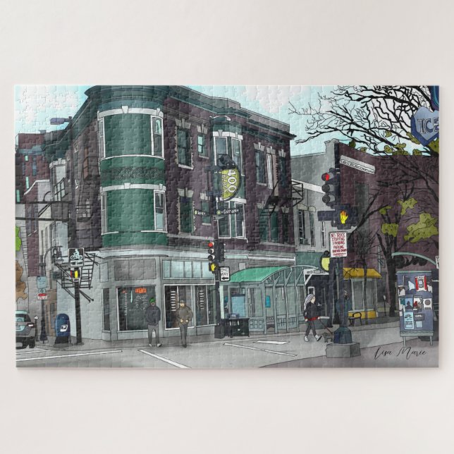 Puzzle Dibujo del centro de Madison, Wisconsin (Horizontal)