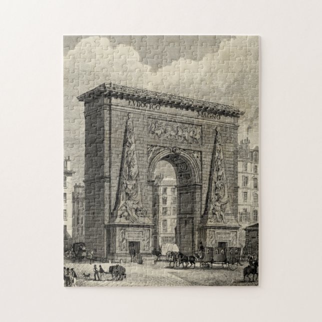 Puzzle Dibujo del monumento de Porte Saint-Denis (Vertical)