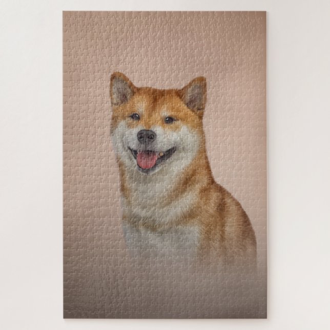 Puzzle Dibujo del perro chiba inu japonés (Vertical)