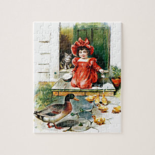 Puzzle Dibujo del vintage: Una invitación para los