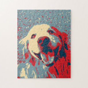 Puzzle Dibujo estilizado del golden retriever