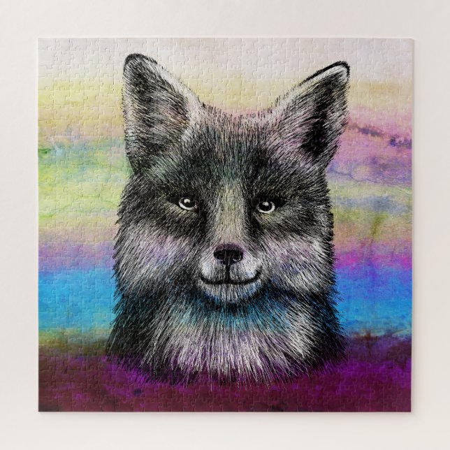 Puzzle Dibujo facial de Fox (Vertical)