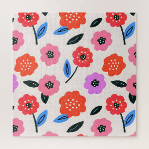 Puzzle Dibujo Han patrón de flores