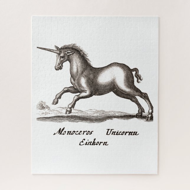 Puzzle dibujo mágico de ejecución de unicornio (Vertical)