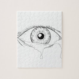 Puzzle Dibujo que fluye gritador de los rasgones del ojo