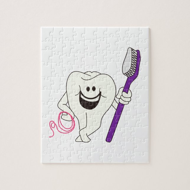 Puzzle Diente con el cepillo (Vertical)