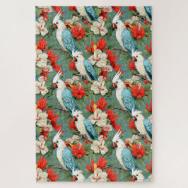 Puzzle Difícil el colorido loro de la jungla tropical