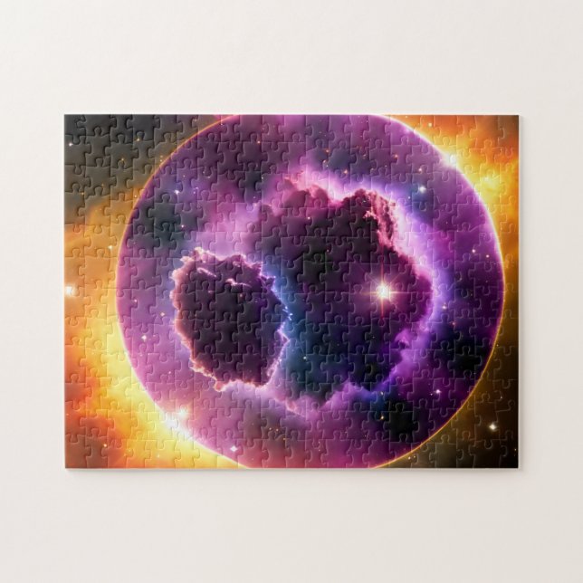 Puzzle Dimensión de ciencia ficción de la esfera púrpura (Horizontal)