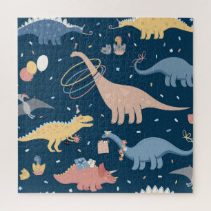 Puzzle Dino Delight: Diversión de la fiesta de cumpleaños